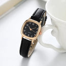 Women's Watch Fashion Small Arabic Quartz Watches Leather Band Wristwatches