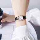 Women's Watch Fashion Small Arabic Quartz Watches Leather Band Wristwatches